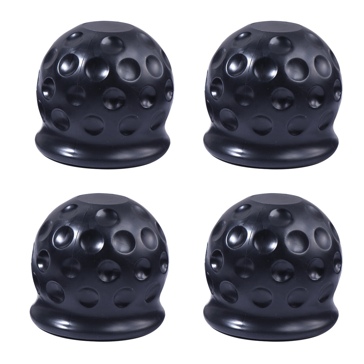 Qumonin 4pcs Rubber Trailer Hitch Ball Cover Towball Protect Cap