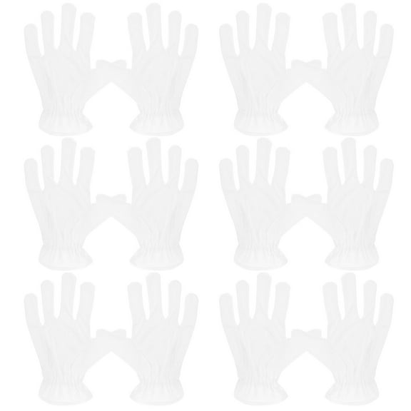 Qumonin 6 Pairs Art Working Gloves Microfiber Gloves Jewelry Inspection Gloves Reusable Gloves