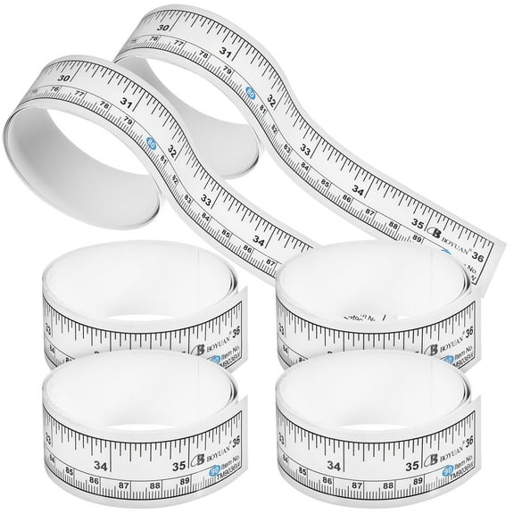 LHX 6 Pcs Adhesive Measuring Tapes Ruler Tape Paper Tape Measure Peel And Stick Ruler Tape Sticky Ruler Workbench Ruler