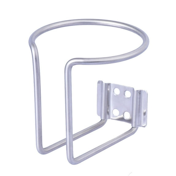 Qumonin Adjustable Stainless Steel Boat Cup Holder 7.5CM Silver