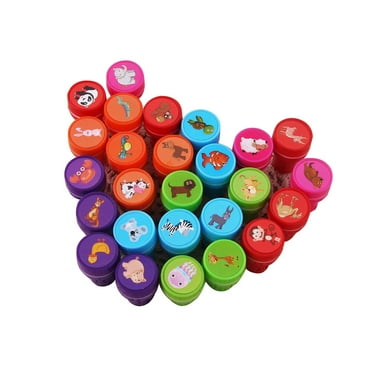 Qumonin Animal Alphabet Stampers Set - 26 Cute Plastic Stamps for Birthday Gifts