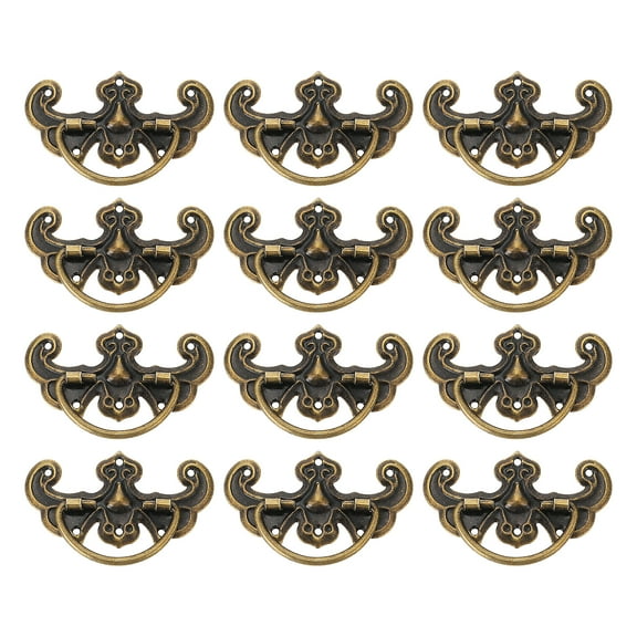 Qumonin Antique Bronze Dresser Knobs 20 Sets Single Hole Vintage Drawer Handles