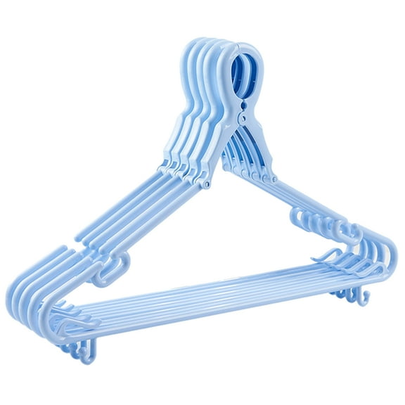 ADDHAT Sky-Blue Heavy Duty Clamp Hangers for Towels and Clothes 5Pcs