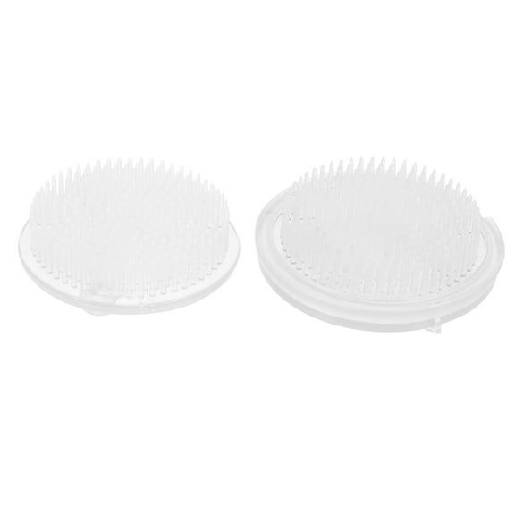 Qumonin Clear Plastic Flower Frog for Floral Arrangement (2pcs)