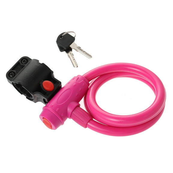 Qumonin Colorful Bike Cable Lock Anti-Theft Chain (Pink)
