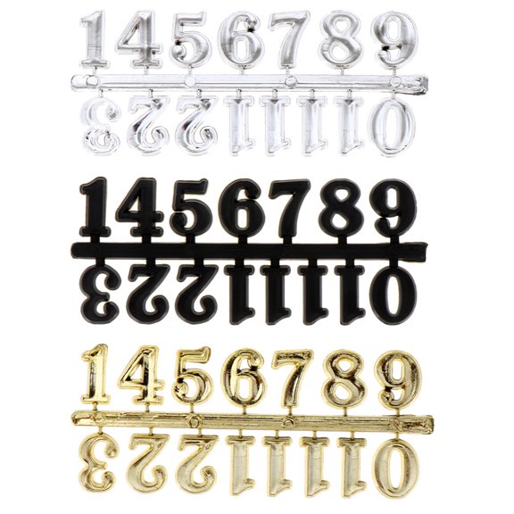 Qumonin DIY Digital Wall Clock Numbers Kit - 3 Sets for Repair & Decor