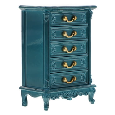 Qumonin Dollhouse Furniture Cabinet 1:12 Scale Miniature Wooden Model Accessories