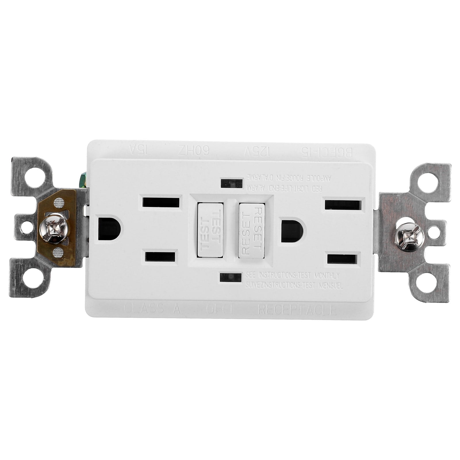 Qumonin Electrical Outlet 15 Amp GFCI Outlet Bathroom Outlet Ground