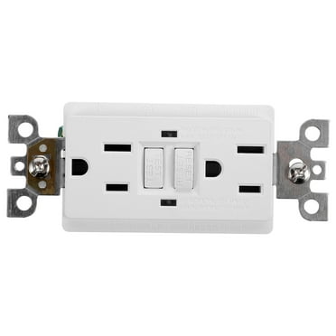 Qumonin Electrical Outlet 15 Amp GFCI Outlet Bathroom Outlet Ground Fault Receptacle (US Standard)