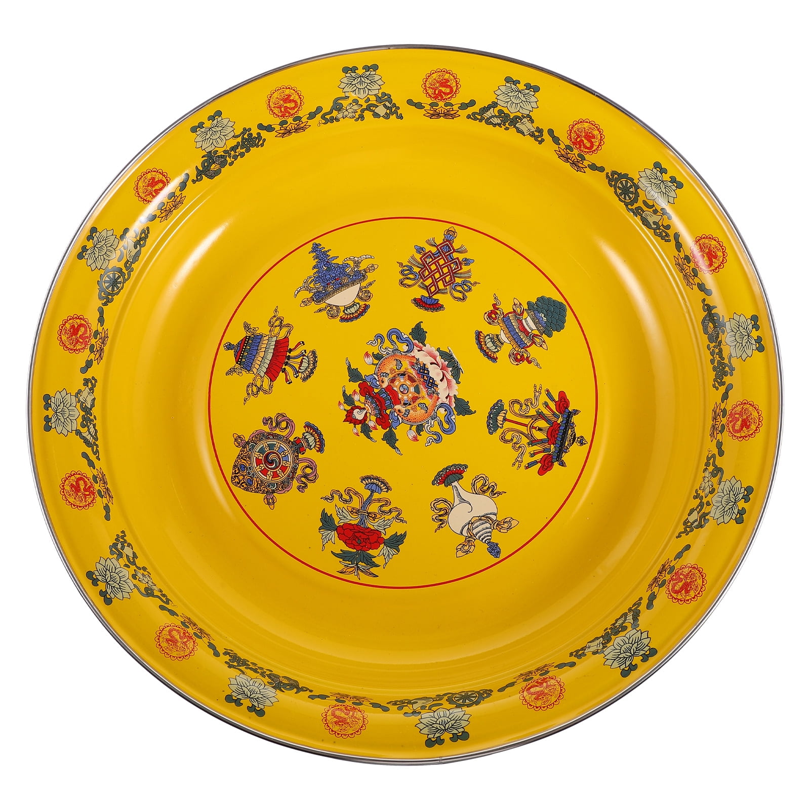 Qumonin Enamel Camping Plates & Bowls Set Retro Western Dinnerware