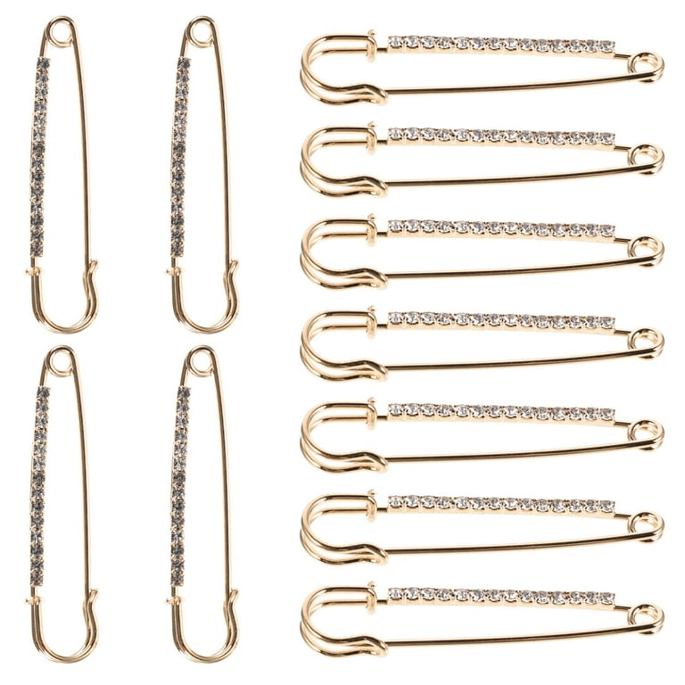 Rhinestone safety pin clearance