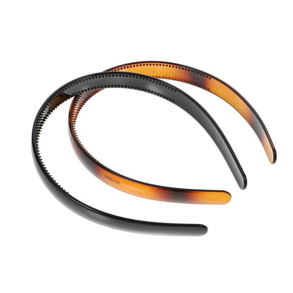 Qumonin Headbands Tortoise Shell Fine Tooth Hair Accessories for Girls/Women (2 Pcs)