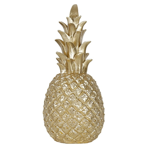 Golden Pineapple Shaped Home Decor Hawaiian Decoration Made of Synthetic Resin 1pc