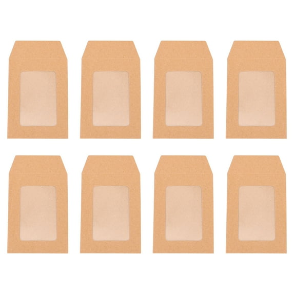Qumonin Kraft Coin Envelopes w/ Clear Window - 25 Pcs