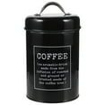 thumbnail image 1 of Qumonin Metal Coffee Canister for Ground Coffee, Airtight Container (Black), 1 of 7