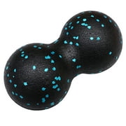 Qumonin Peanut Lacrosse Roller for Myofascial Release (Black Blue)