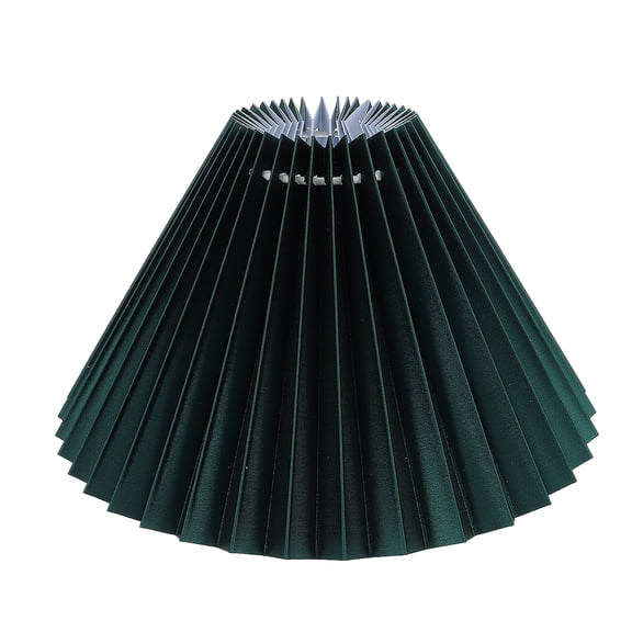 Qumonin Pleated Lampshade Replacement E27 Cloth Shade Dark Green