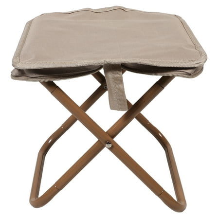 Qumonin Portable Folding Stool, Folding Samll Chair Portable Camp Stool for Camping Fishing Hiking Gardening and Beach Picnics BBQ Khaki