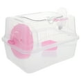 thumbnail image 1 of GOOHOCHY Transparent Plastic Hamster Travel Carrier with Feeding Accessories for Insect Storage 12.5 x 8 x 6 Inches, 1 of 1