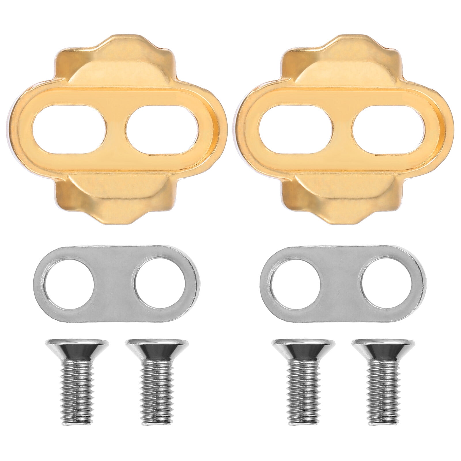 Qumonin Road Bike Cleats Float Self Locking Cycling Pedals Cleat Golden