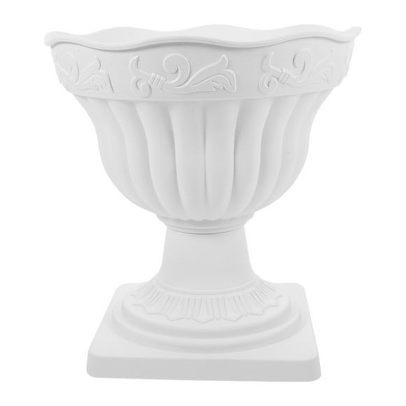 Qumonin Roman Column Planter Classic Urn Flowerpot Vintage Style Wedding Garden Decor