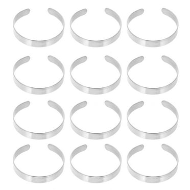Qumonin Stainless Steel Blank Bracelet for DIY Jewelry Making (10pcs)