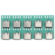 Qumonin USB Type-C Board: 3.1 Female Connector PCB Converter (10 pcs)