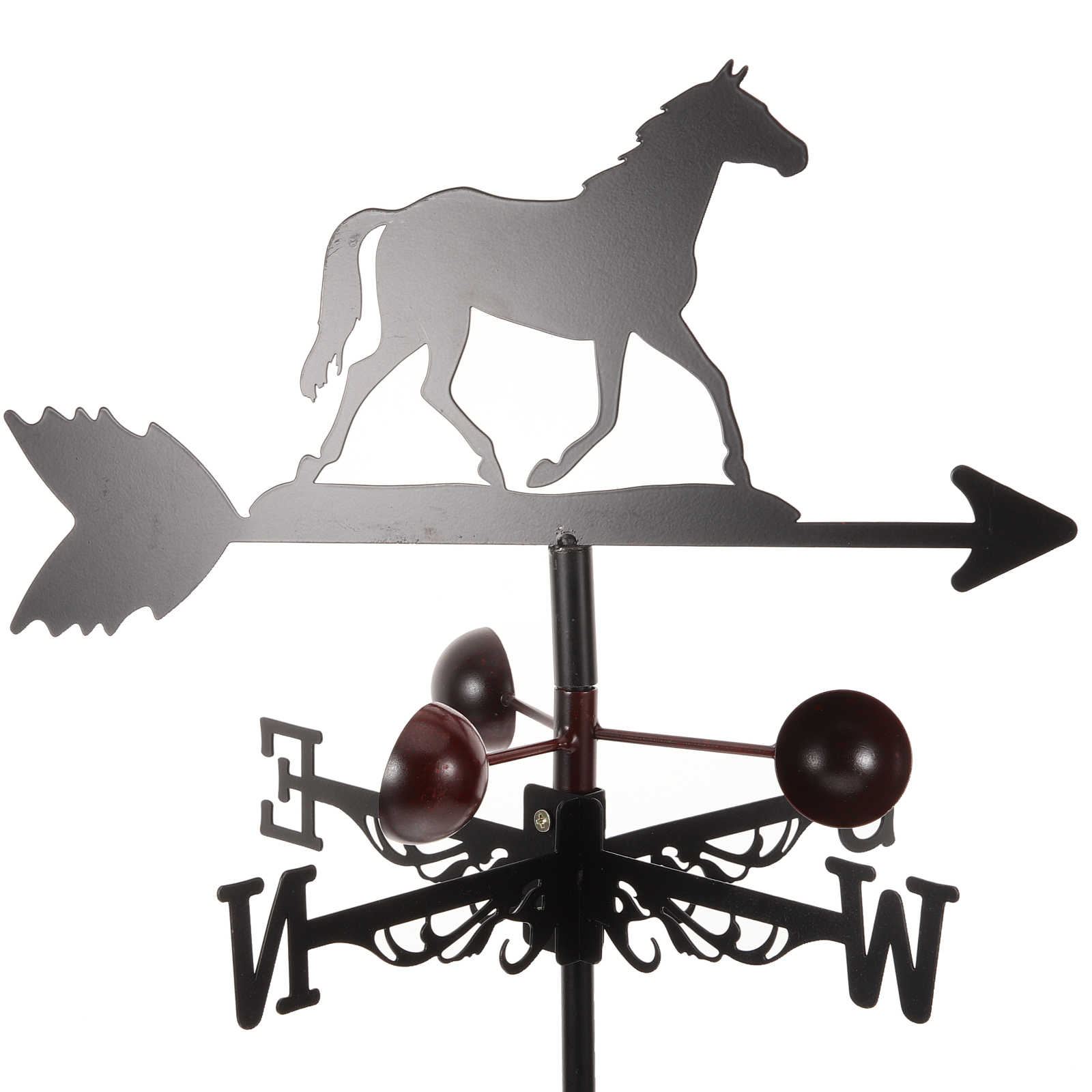 Qumonin Wind Vane Weathervane Ornament Retro Iron Weather Vane Wind Measuring Tool for Yard