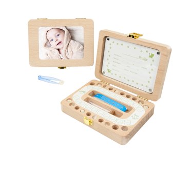 Wooden Keepsake Organizer Box With Seal Compact Umbilical