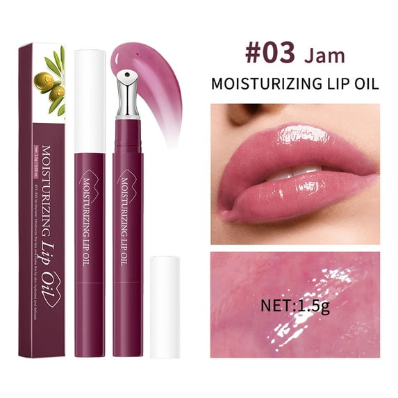 QunYou 1 Pcs Hydrating Lip Gloss Lip Set High Glass Finish Nude Colors Moisturizing Glitter Plumping Lip Gloss Shiny Jelly Liquid Lipstick For