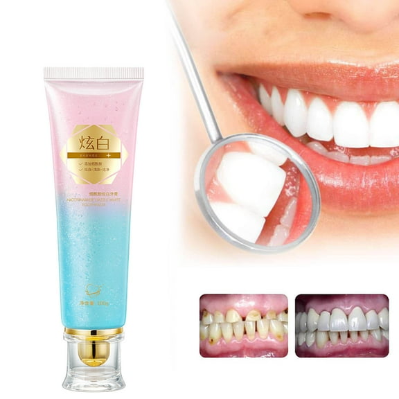 QunYou 100g Peach Flavored Whitenings Toothpaste, Deep Teeth Cleaning, Refreshes Breath,Brighten Teeth for Gentle Daily Oral Care