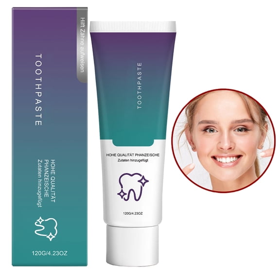 QunYou 120g Whiten Toothpaste, Effectively Removes Stains & Freshens Breath for Daily Oral Protection