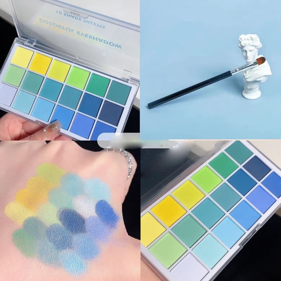 QunYou 18 Color Rainbow Eyeshadow Palette Matte Multi-Tone All-Day Wear Eye Makeup for Stage & Daily Use