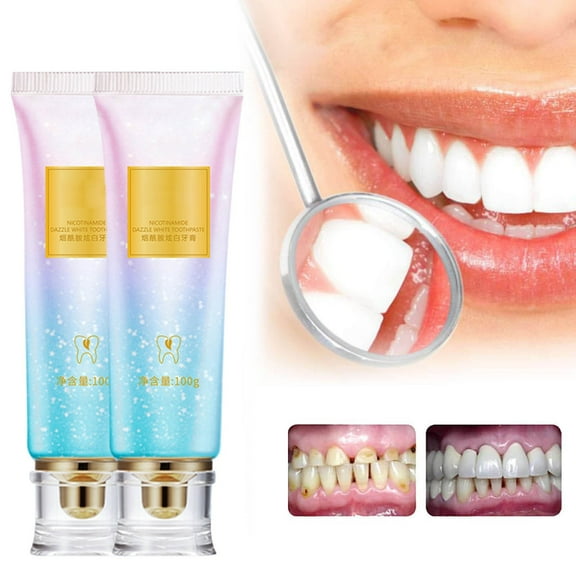 QunYou 2PCS Oral Care Products Toothpaste Cleaning Fresh Breath Bright Tooth Peach Toothpaste 100g