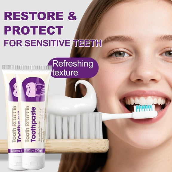 QunYou 2Pcs Gentle Teeth Cleaning Toothpaste, Daily Oral Care for Fresh Breath