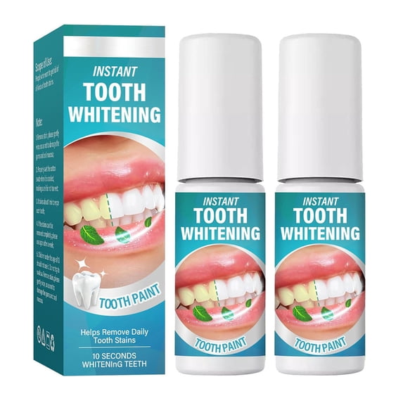 QunYou 2Pcs Teeth Whitenings Paint Bottle, Safe Formula for White Teeth Brightening & Gentle Oral Care