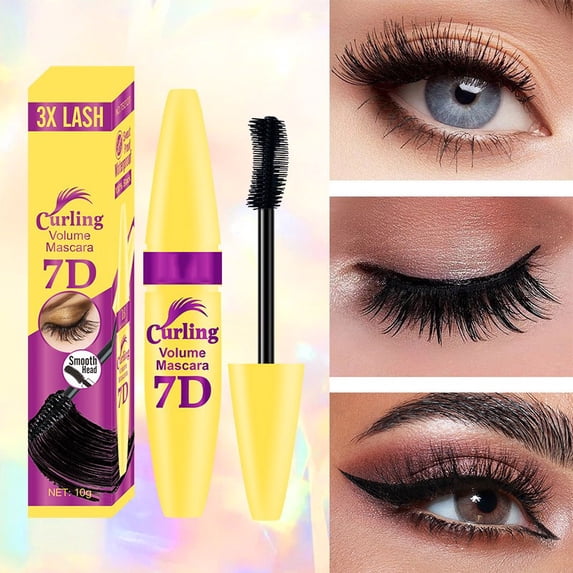 QunYou 7D Eye Makeup Mascara 10g Lengthening Volumizing Fast-Drying Waterproof Smudge-Proof Long Wear