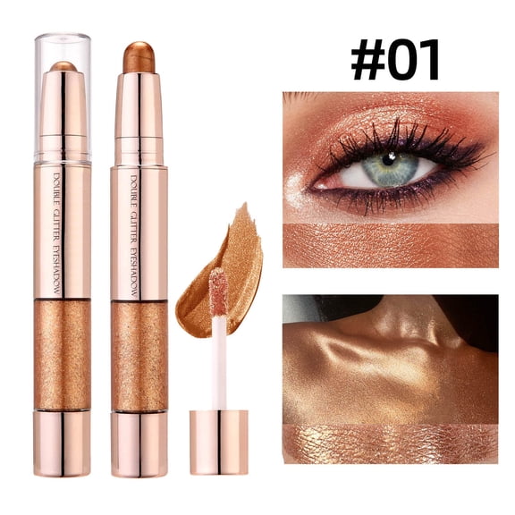QunYou Double-End Diamond Pearlescent Gradient Eyeshadow Stick Multi-Use Highlight Contour Eye Makeup 6.5ml