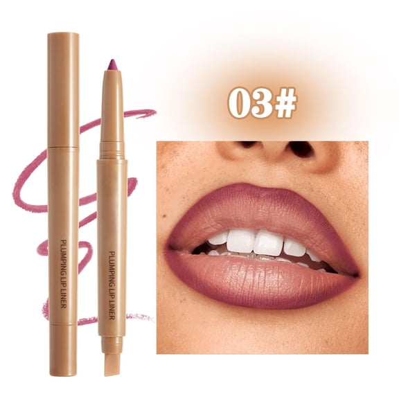 QunYou Double Head Lipliner Lip Color Matte Waterproof Non Fading Non Stick Cup Long-Lasting Lip Color Makeup 0.65g