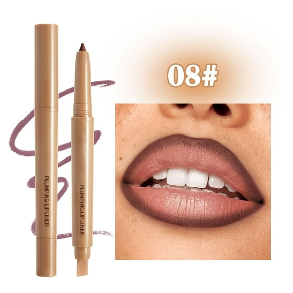 QunYou Double Head Lipliner Lip Color Matte Waterproof Non Fading Non Stick Cup Long-Lasting Lip Color Makeup 0.65g