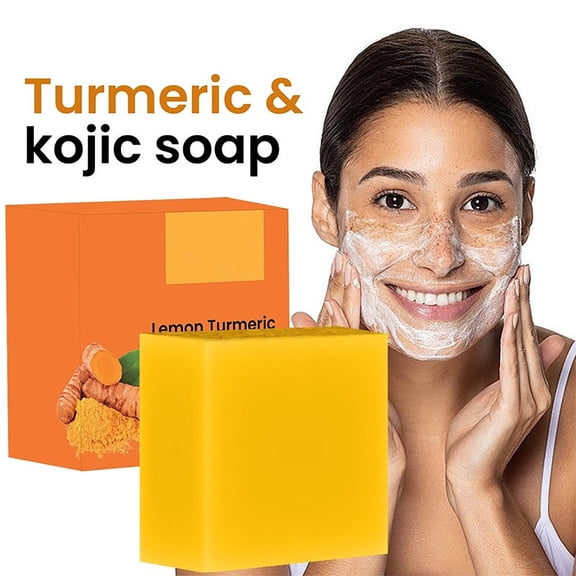 QunYou Handcrafted Lemon Salicylic Acid Soap Natural Exfoliant Brightening Treat Ment