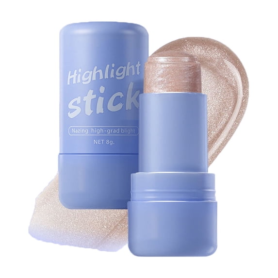 QunYou Jelly Highlighter Stick 8g Pearl Shimmer Multi-Use Eye Face Body Highlighter Long-Lasting Makeup for Women