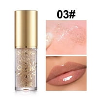 QunYou Large Brush Head Mirror Pearlescent Sparkling Lip Gloss Lip Oil Lip Glaze Water Glossy Moisturizing and Fine Glitter Lip Gloss 4ml