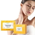thumbnail image 1 of QunYou Lemon Turmeric Soap Tablets Cleansing Facial and Body Shower Soap Firming Pores and Removing Pigments 100g, 1 of 9