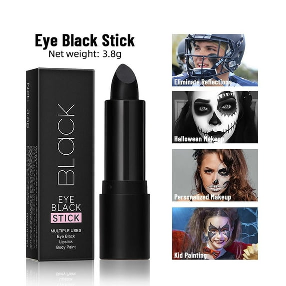 QunYou Lip Makeup Black Lipstick Lipstick Eye Black Stick Halloween Facial Black Paint