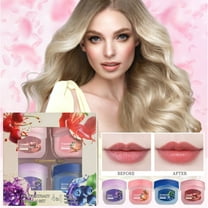 QunYou Lip Makeup Fruit Moisturizing 4-color Lipstick Set Lip Mask with Spoon