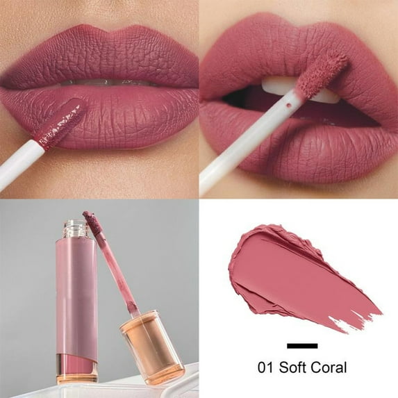 QunYou Lip Makeup Long-lasting Matte Velvet Matte Brown Lip Glaze 3.5g