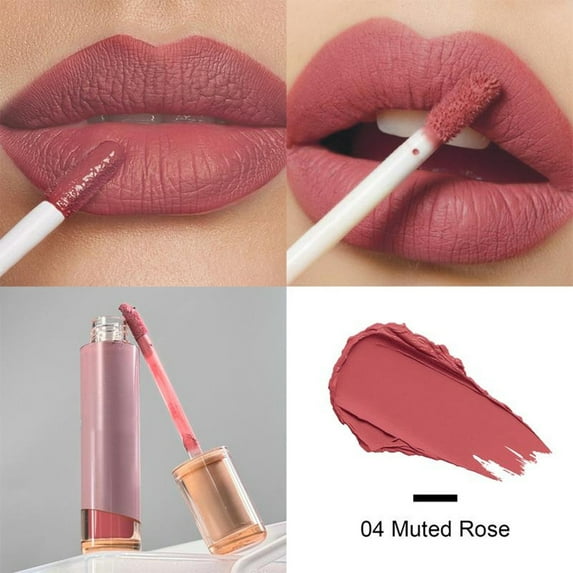 QunYou Lip Makeup Long-lasting Matte Velvet Matte Brown Lip Glaze 3.5g