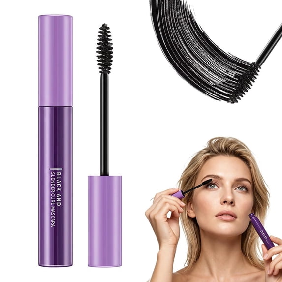 QunYou Metal Wand Mascara Volumizing Lengthening for Women Thinning Lashes Washable Daily Wear Eye Makeup