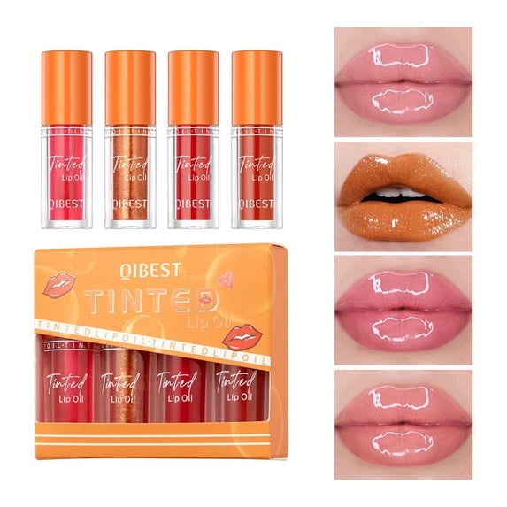 QunYou Mini Moisturizing Lip Gloss Long Lasting Moisturizing Lip Oil Gloss Lip Gloss 2mlx4